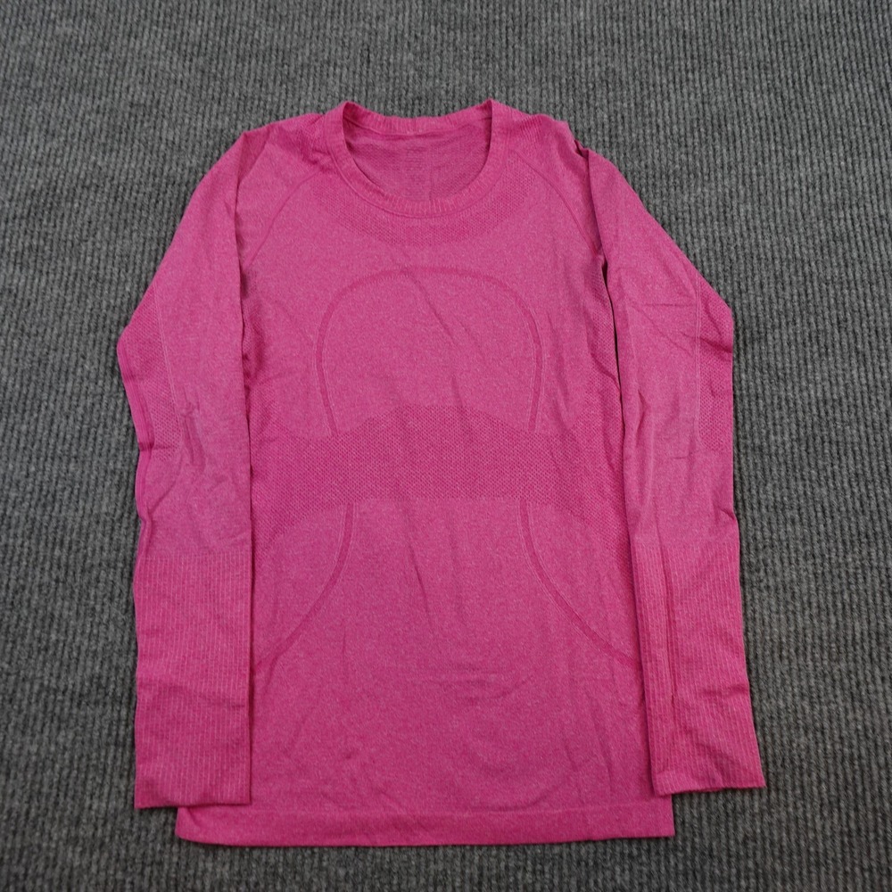 Lululemon Swiftly Tech Long Sleeve Shirt Womens 6 Pink Seamless Running Athletic
